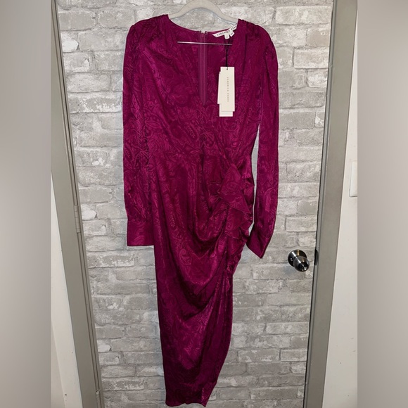 NWT VERONICA BEARD SILK BLEND WEISS DRESS SZ 6 # M1 - Picture 3 of 7